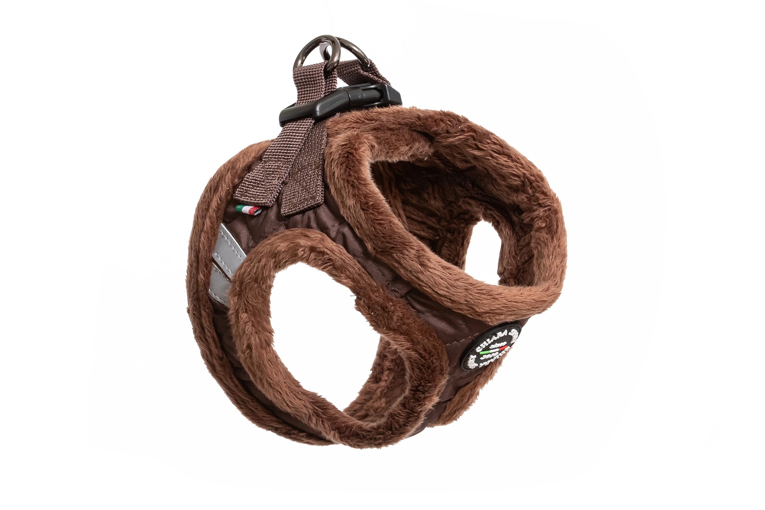 Chiara Arnés de Invierno para Perros pequeños y medianos – Arnés Suave y cómodo – También se Puede Utilizar como arnés para Cachorros marrón, XXS