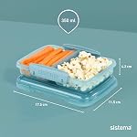 Sistema Conteneur de stockage de produits alimentaires à petite fraction en plastique, 350 mL, Sans BPA, sans tés ou bleu (non sélectionnable)