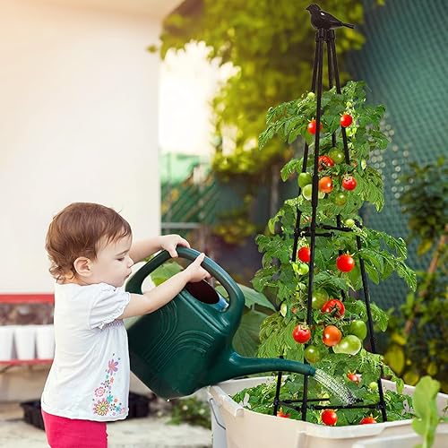 Miniatura 3 de Lalahoni Enrejado de jardín para plantas trepadoras, enrejado de obelisco de jardín de 67 pulgadas de alto para plantas trepadoras, plantas en