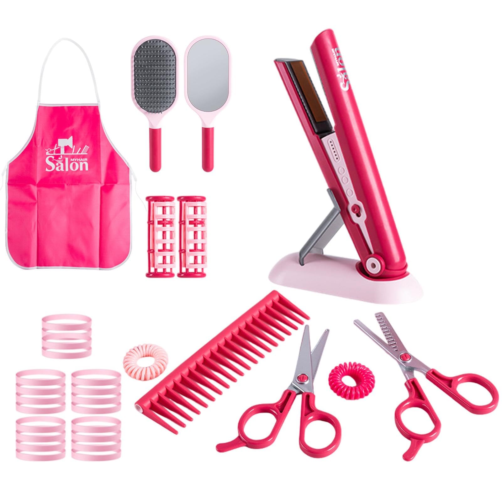 ピンク ヘアドライヤー エレキコーム セット Amazon.co.jp: 幼児サロンプレイセット、ままごと子供用理髪店セット
