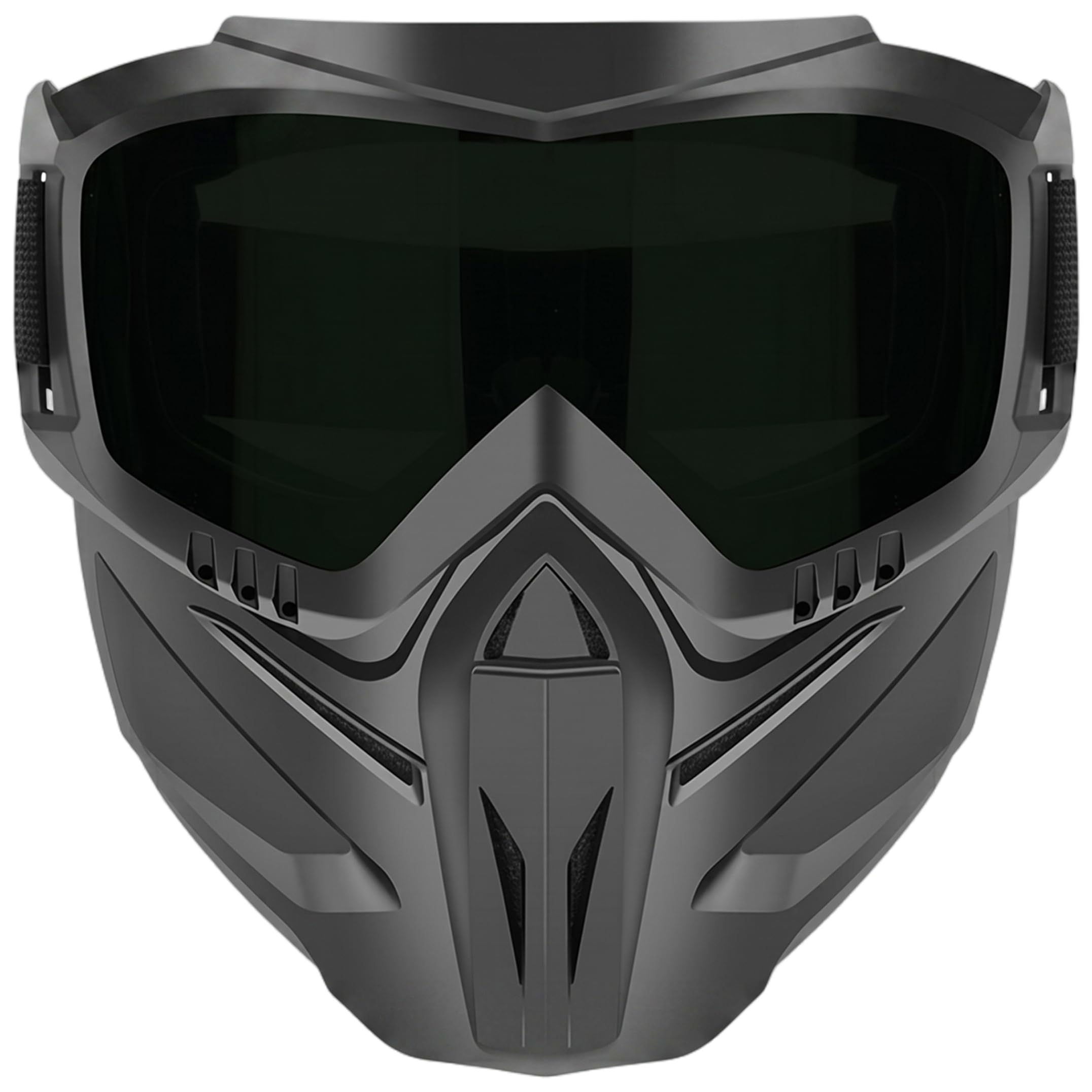 Welding Mask, Detachable Full Face Goggle Mask, Dust & Windproof Face Shield for Welding Riding, Green Lens