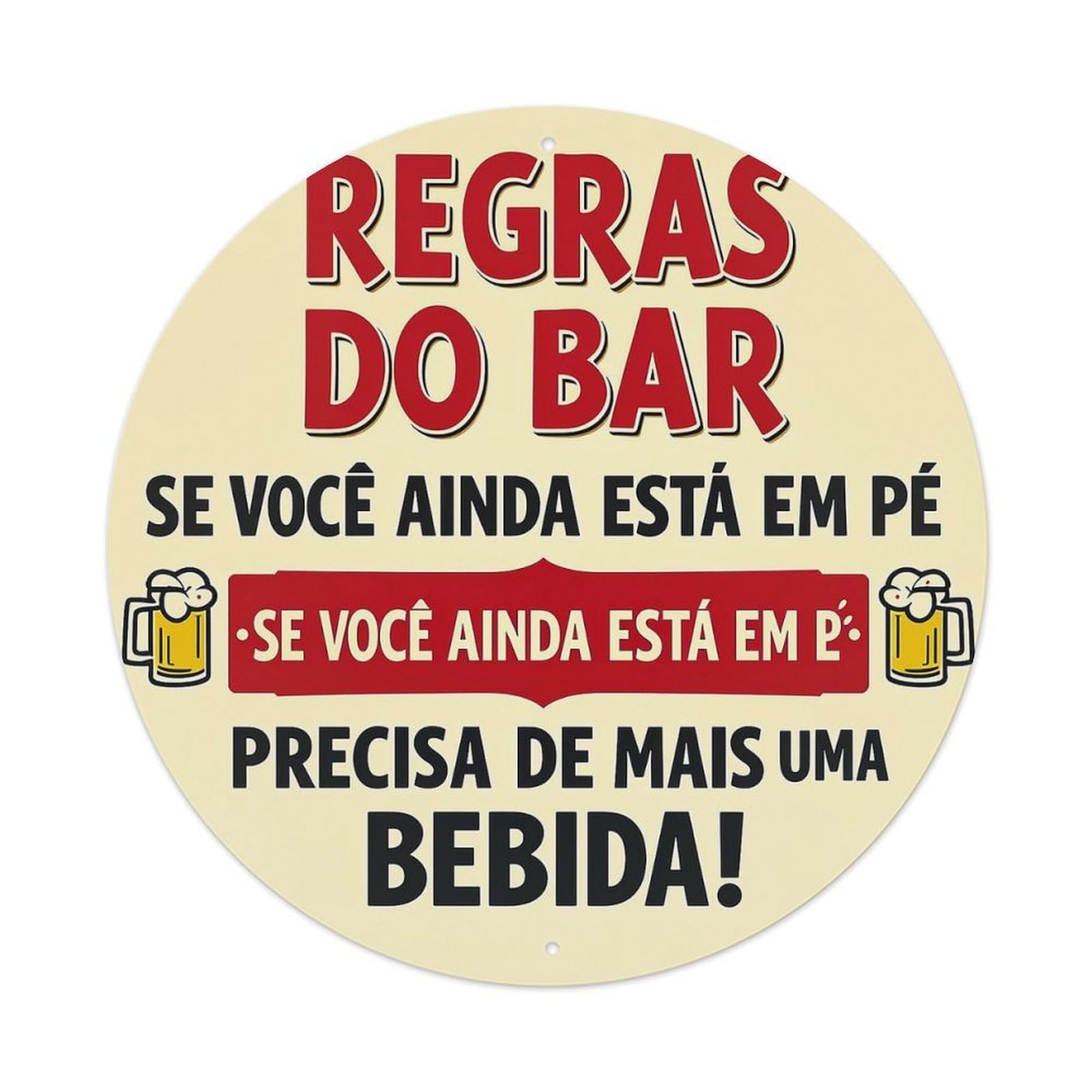 Regras Do Bar Beer Mugs Tin Sign Metal Poster Vintage Metal Signs for Home Man Cave Bar Cafe Kitchen laundry room Wall Decorations 8x8 inches
