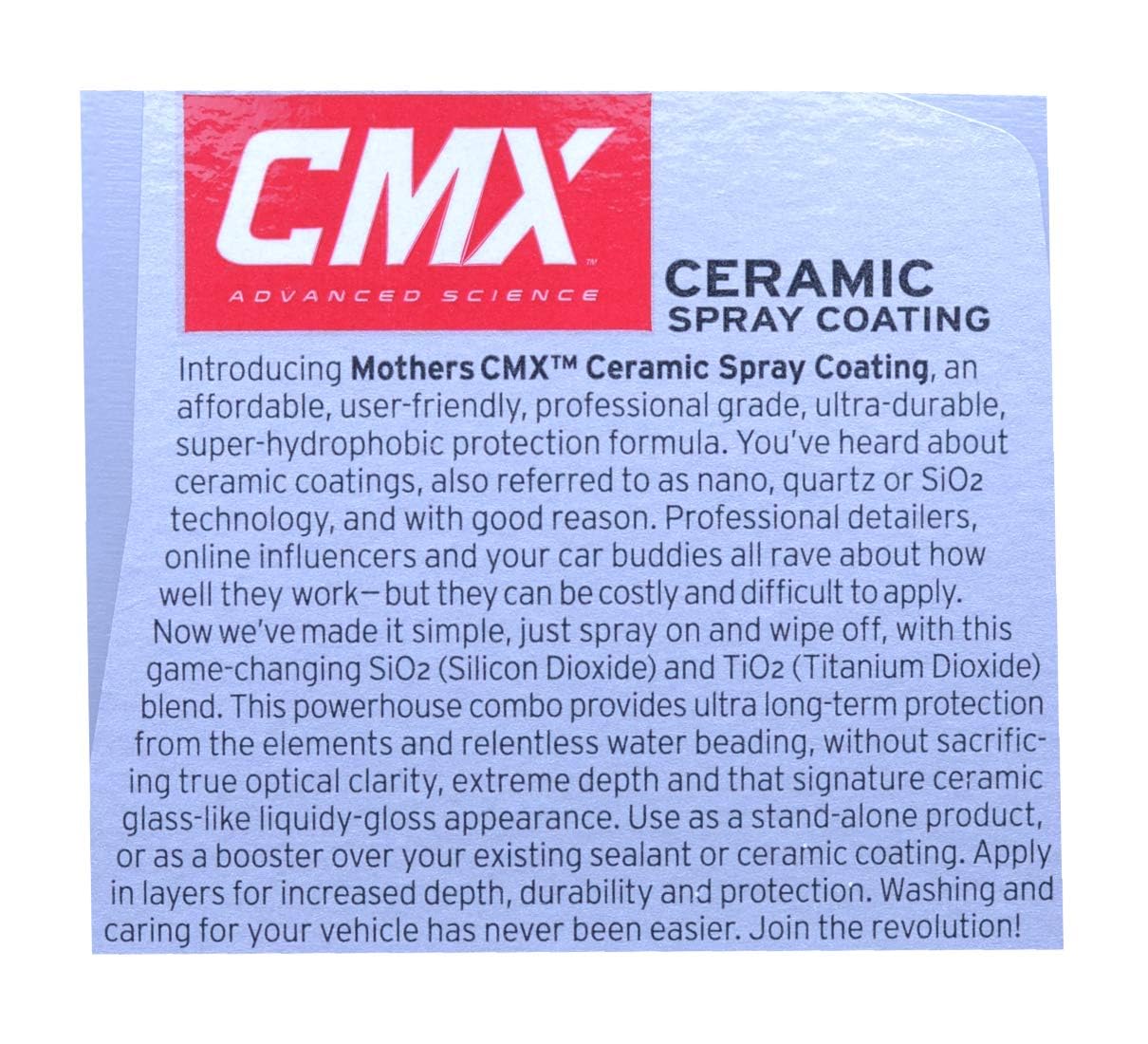 Mothers 01024 CMX Ceramic Spray Coating, 24 fl. oz. (Pack of 2)