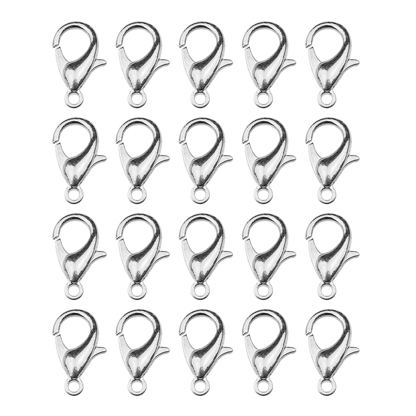 Rianpesn Silver Clasps For Bracelets | Trigger Lobster Claw Clasp,Large Connector Lobster Clasp Fastener Hook Clasps For Bracelet Necklace Charm Jewelry Craft Making