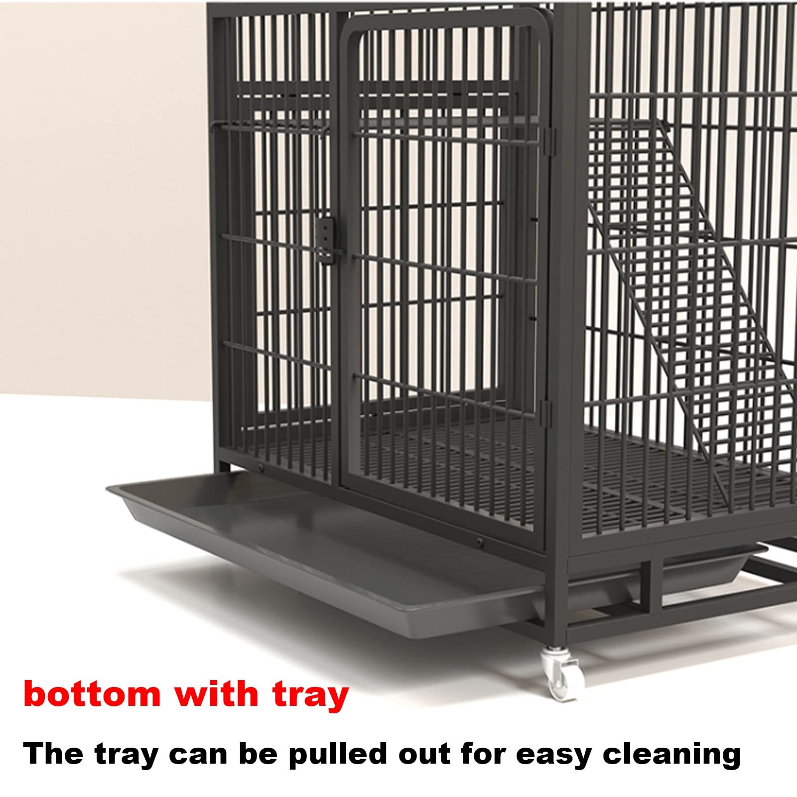 Cage Chat Interieur Enclos Pour Chats, Grande Cage À Chat Parc Pour Chat Parc Pour Chiot Chat Fermé IntéRieur/ExtéRieur ClôTure En MéTal - Pour Chiot, Lapin, Chaton ( Color : Black-A , Size : 78*55*13