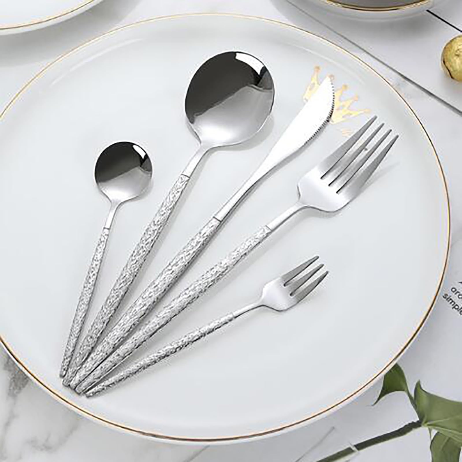 ステンレス製スプーンとナイフ各20 ステンレス製スプーンとナイフ各20 カトラリーセット ステンレス製