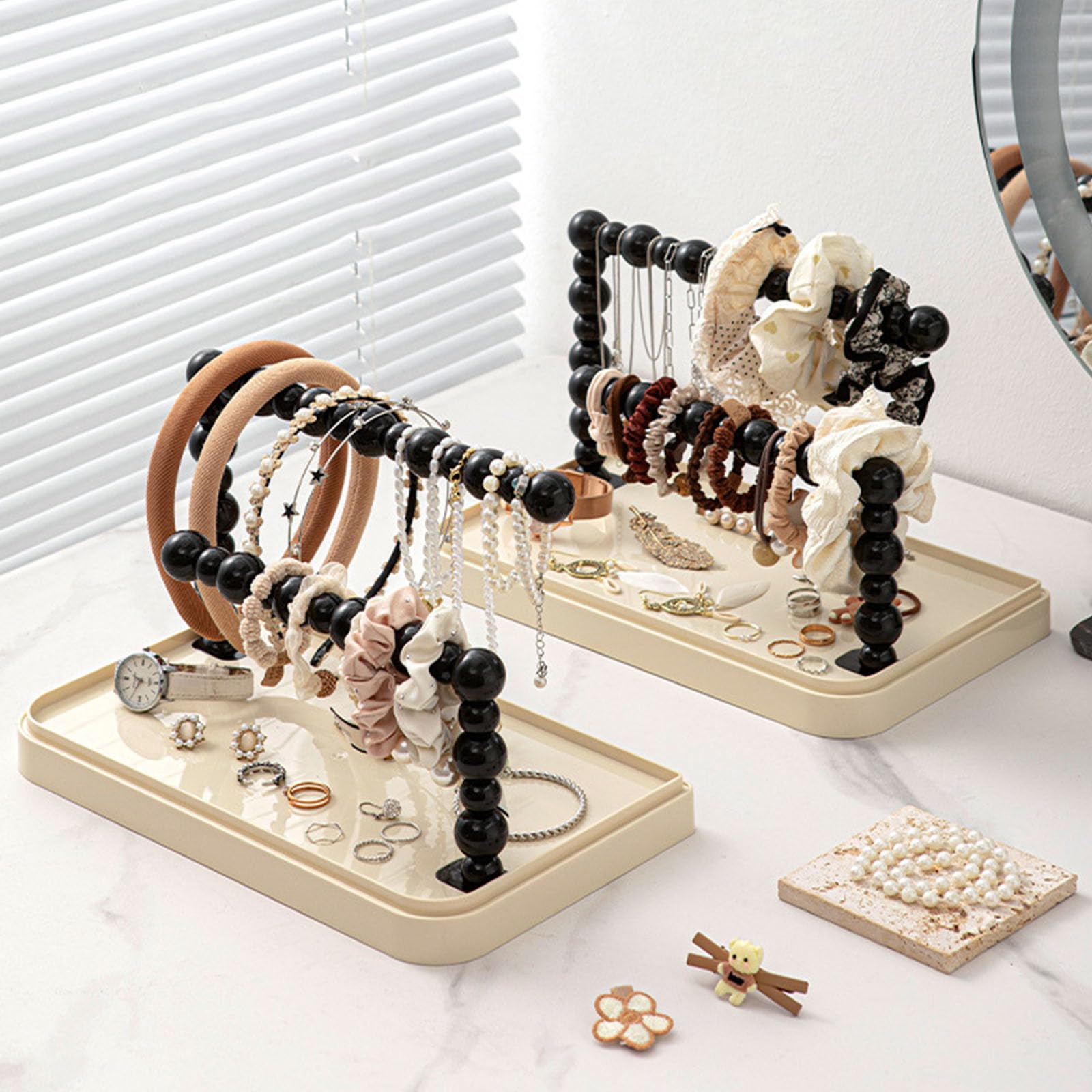 Generisch Haar Accessoires, ABS Komponenten Aufbewahrungsständer für Haar, Stirnbänder, Schmuck, Badezimmer, Schlafzimmer, platzsparendes Zubehör