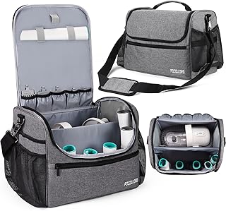 Pet Travel/Grooming Supplies Organizer Carry Bag - Compatible with Oneisall/Neabot Dog Grooming Vacuum, Large Capacity - Bag Only (Gray)