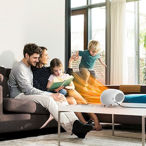 Miniatura 5 de Calentador de escritorio, calentador de escritorio pequeño de 600 W de eficiencia energética para uso en interiores, calentador de espacio de