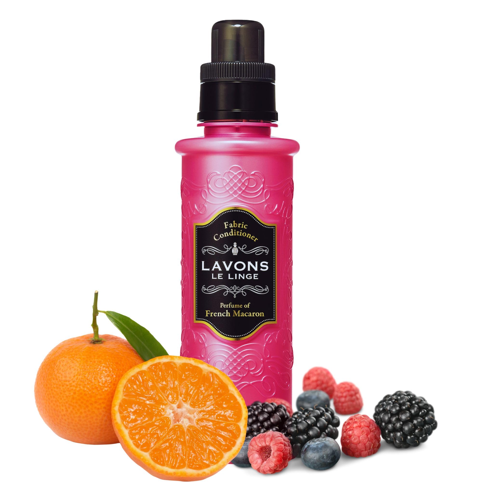 LAVONS Natural Fabric Conditioner for Sensitive Skin, Plant-Based Laundry Softener for Baby & Pet, Reduces Fabric Wrinkles, Long-Lasting Scent & Odor Control from Japan, FRENCH MACARON, 20.3 Fl Oz