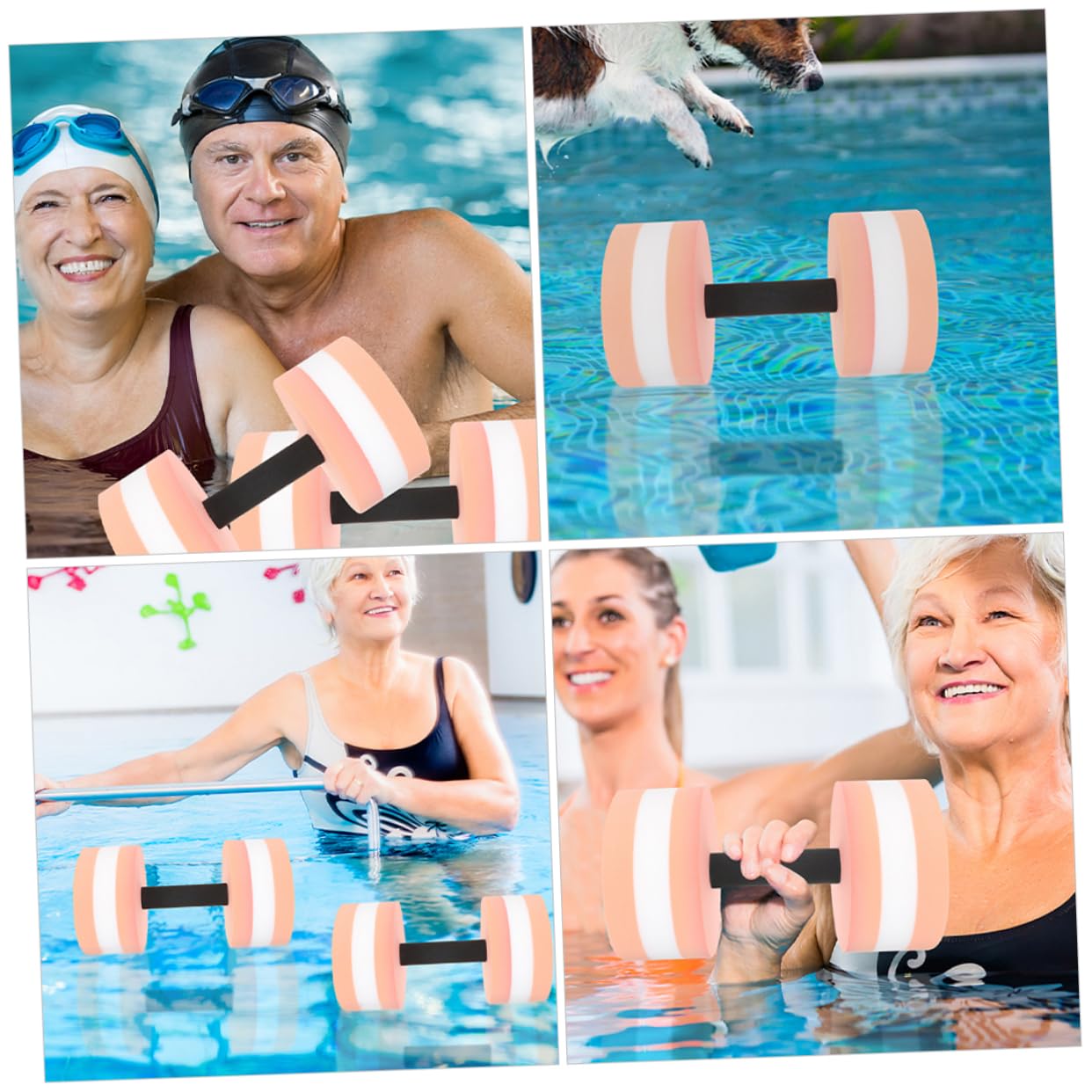Mikinona Wasserhanteln Eva Auftrieb Poolgewichte 4 Stück Für Wassergymnastik Fitnessgeräte Erwachsene Pooltraining