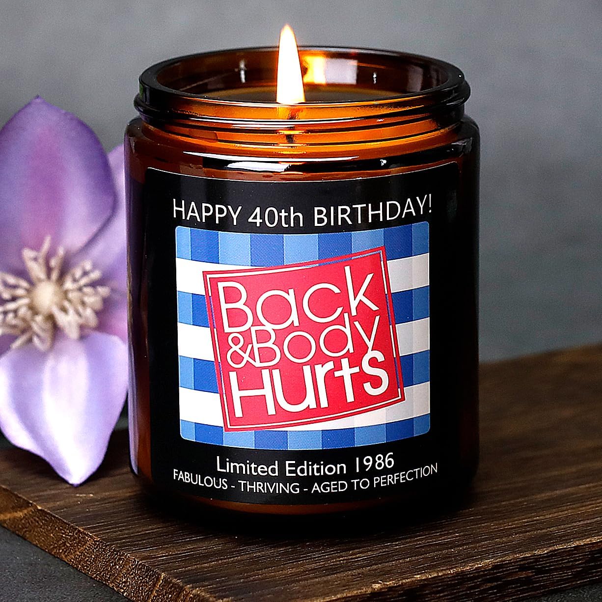 40th Birthday Gifts Women Men, 40th Birthday Decorations for Women Men, Funny 40 Birthday Candle Gifts for Him Her Mom Dad Husband Wife Best Friends Sister, 1986 40 Year Old Gag Gift Ideas
