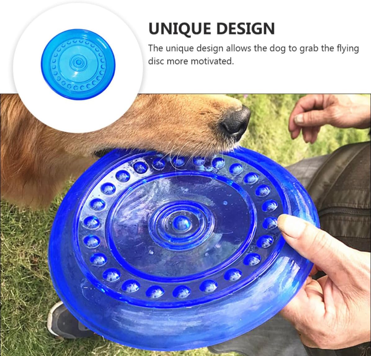 YARNOW 18cm Dog Training Flying Disc for Medium-Sized Dogs, Lightweight TPR Material, Interactive Fetch and Training, for Outdoor Beach and Pool Play