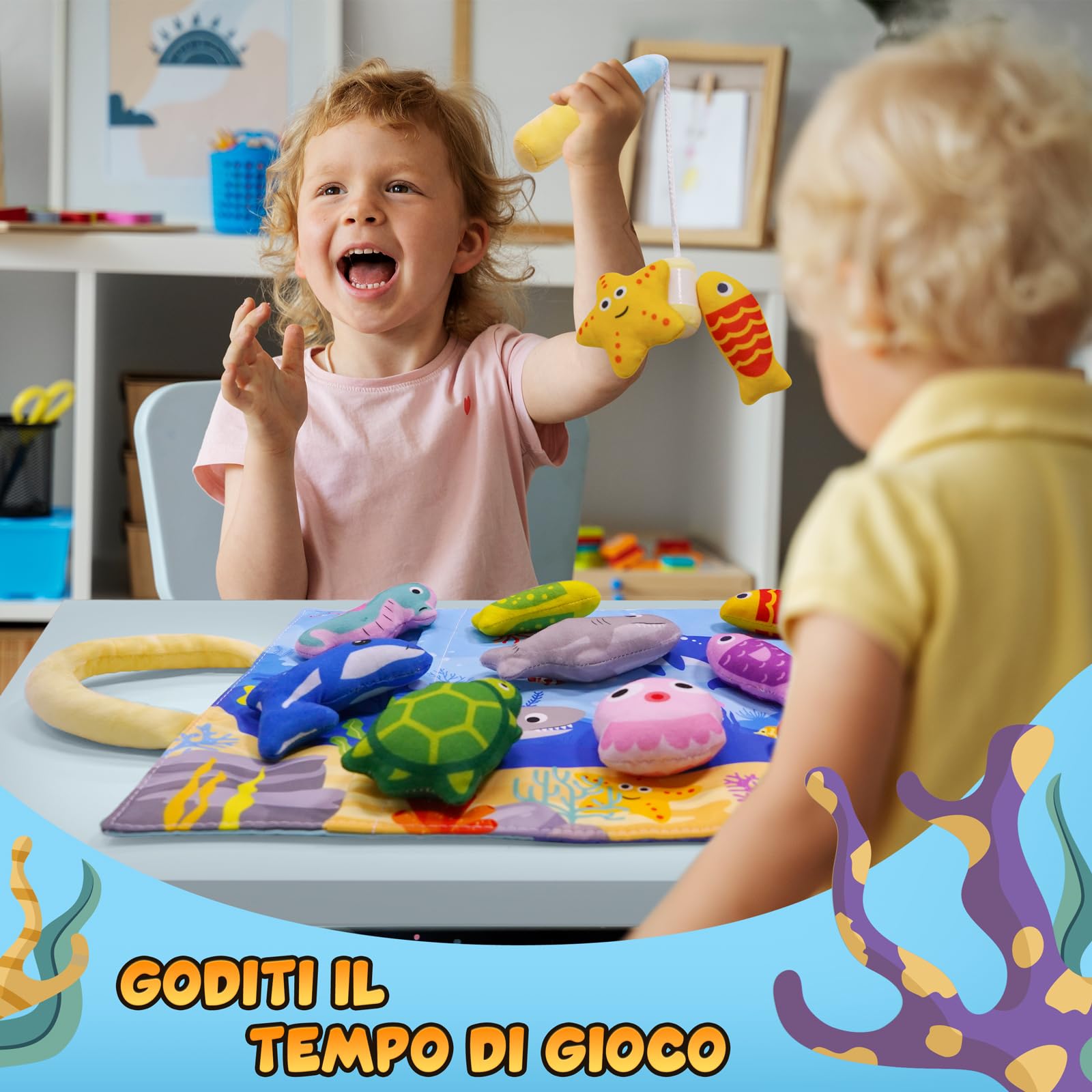 YOBEIC Montessori Giocattoli per bambini di 1 anno, Giocattoli da gioco prescolare per bambini, Giocattoli per bambini 1, 2 e 3 anni, classificazione dei colori, Regali per bambini che imparano le