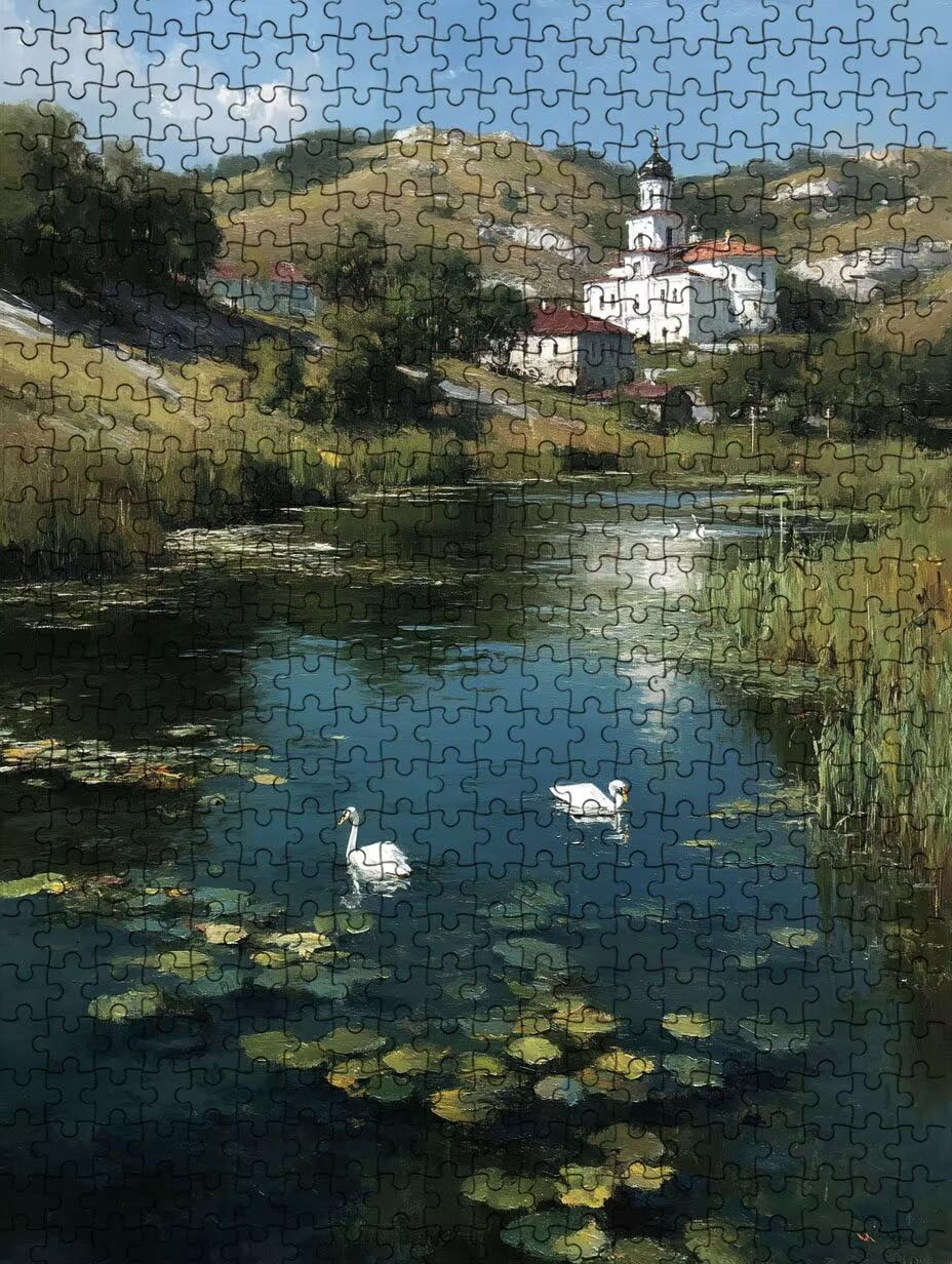 Puzzle de 3000 para Adultos, Cisne Blanco De Loto, Clásicos YHPGL7-303