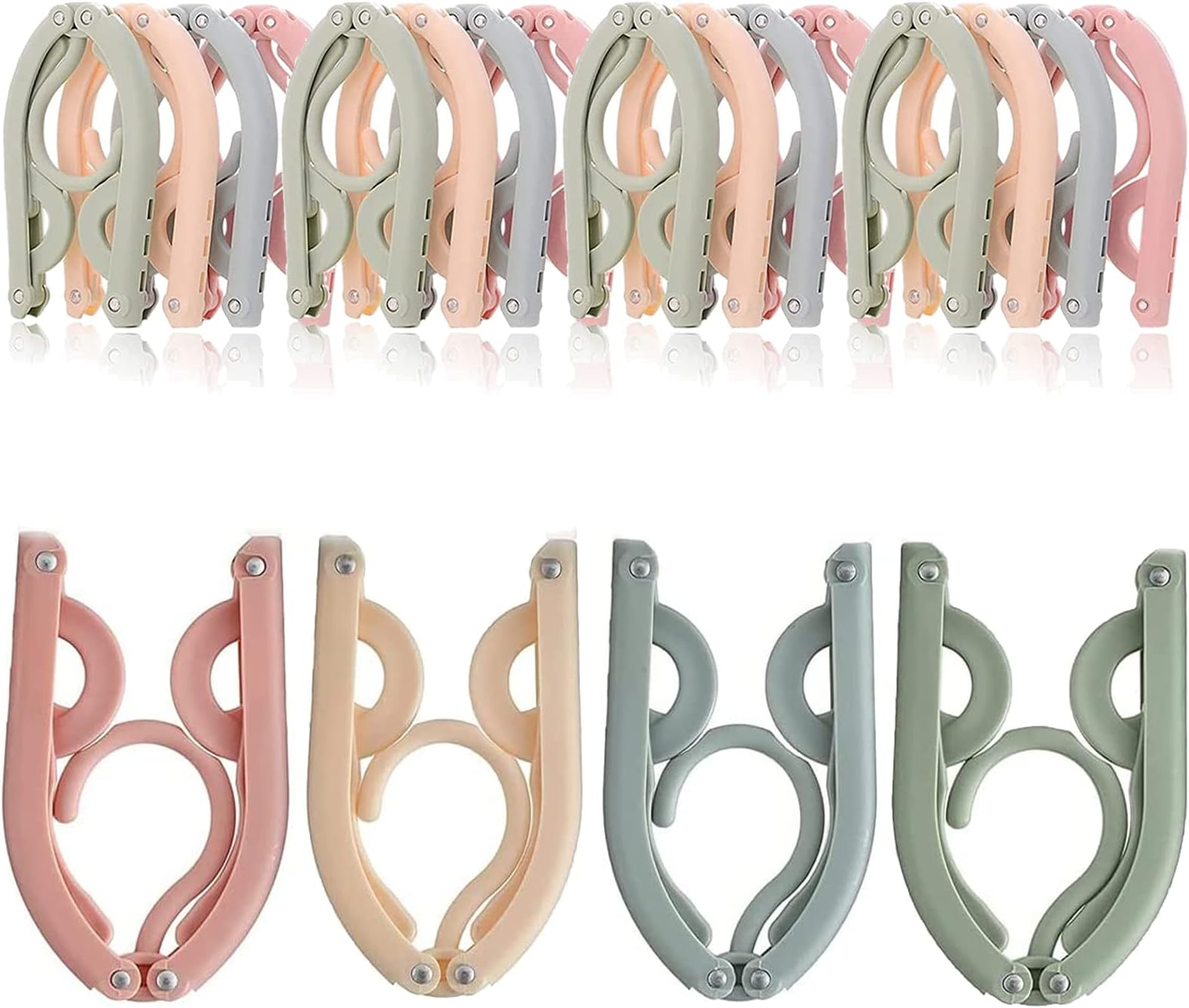 20 PCS Coat Hangers Adult Space Saving Hangers YSTP Portable Folding
