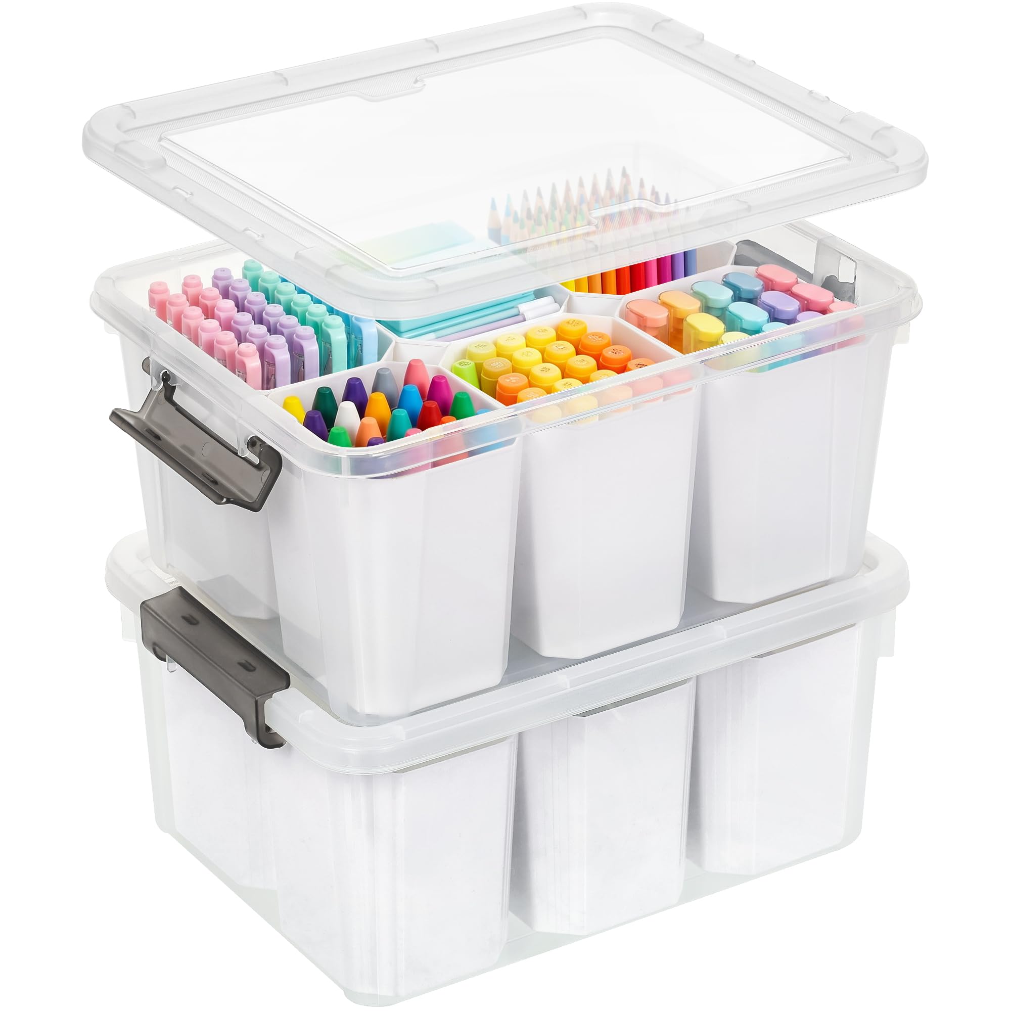Amazon.com - Citylife 17 QT Plastic Storage Bins Clear Storage Box