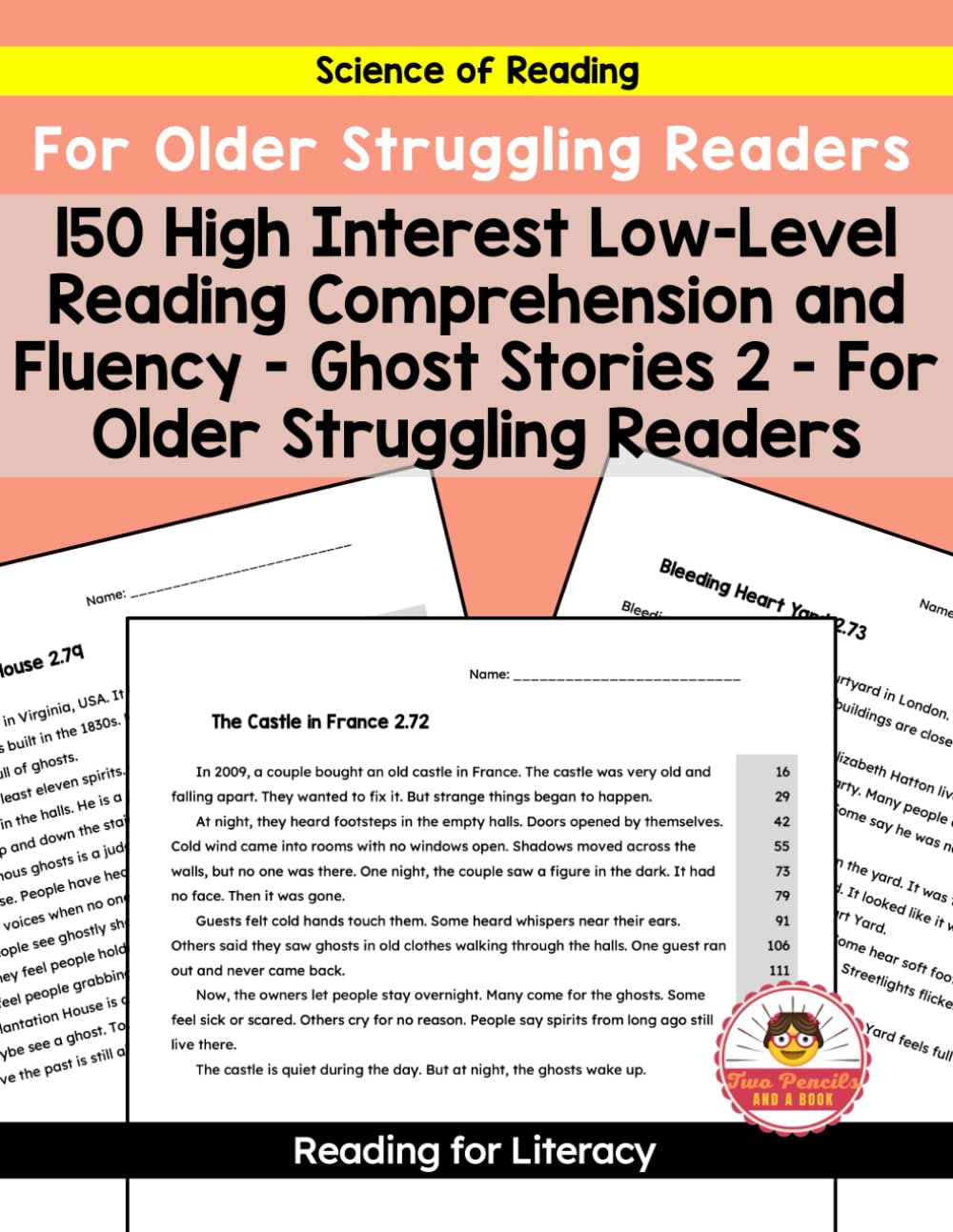 High Interest Low-Level Reading Comprehension and Fluency - Ghost Stories 2 - For Older Struggling Readers (High Interest Low Level Reading ... ... Practice for Older Struggling Readers)