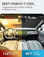 Vista 290 de Proadsy Parasol para parabrisas actualizado 2026, ajuste personalizado, Lexus NX 2022-2025 2026, 4 capas, plegable, protector de parasol frontal que