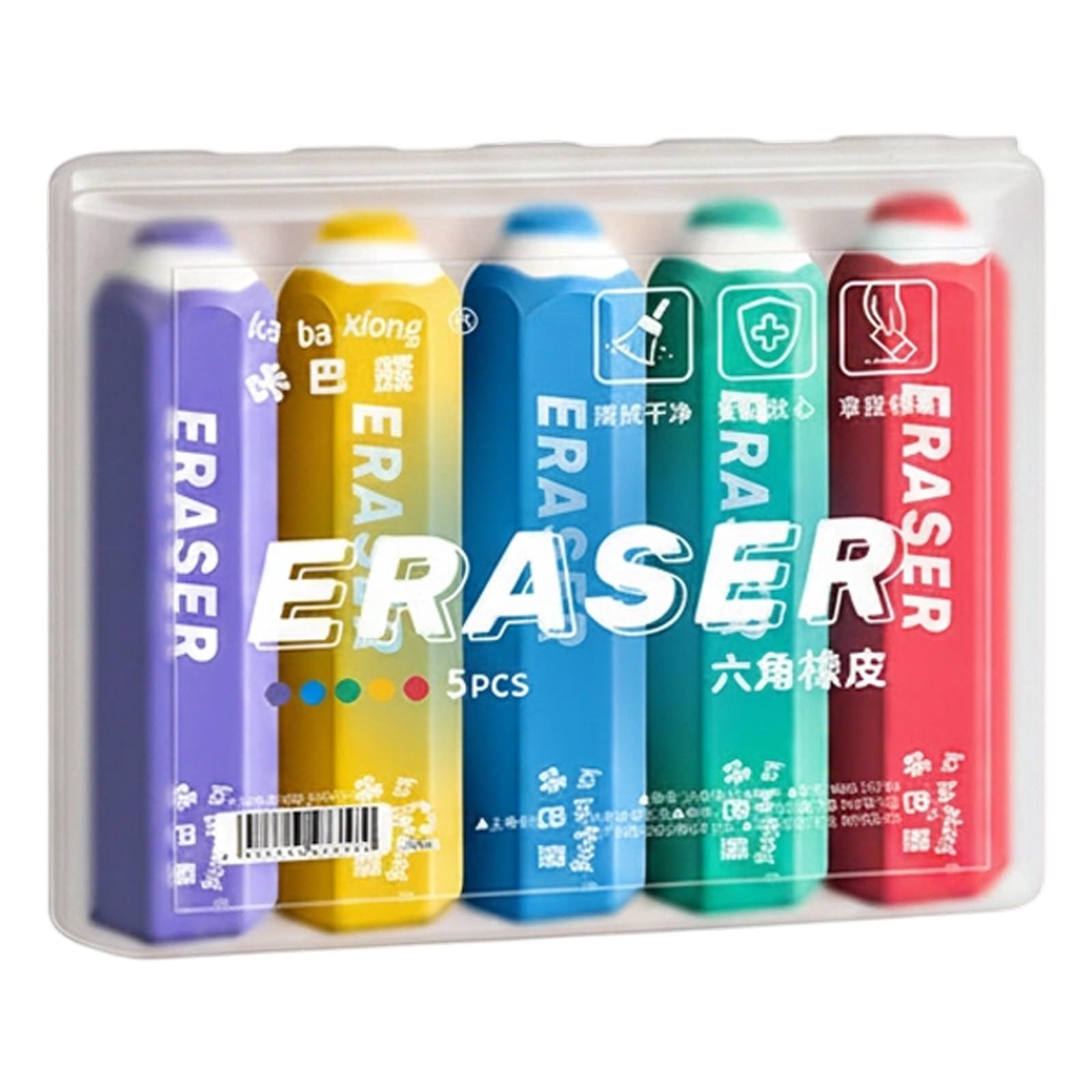 10 Pack Rubbers Erasers, Cute Coloful Erasers Stationery Set，D2 5PC