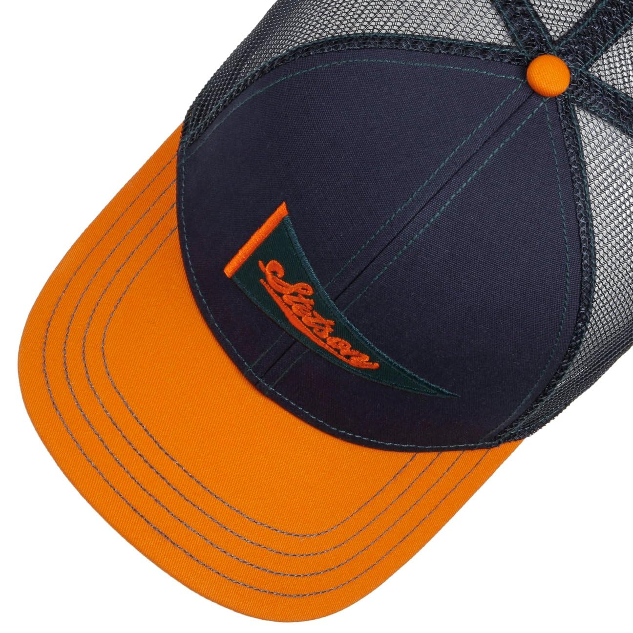 Stetson Flag czapka baseballowa Streetstyle męska, na lato, zimę, niebiesko-pomarańczowy, Rozmiar uniwersalny