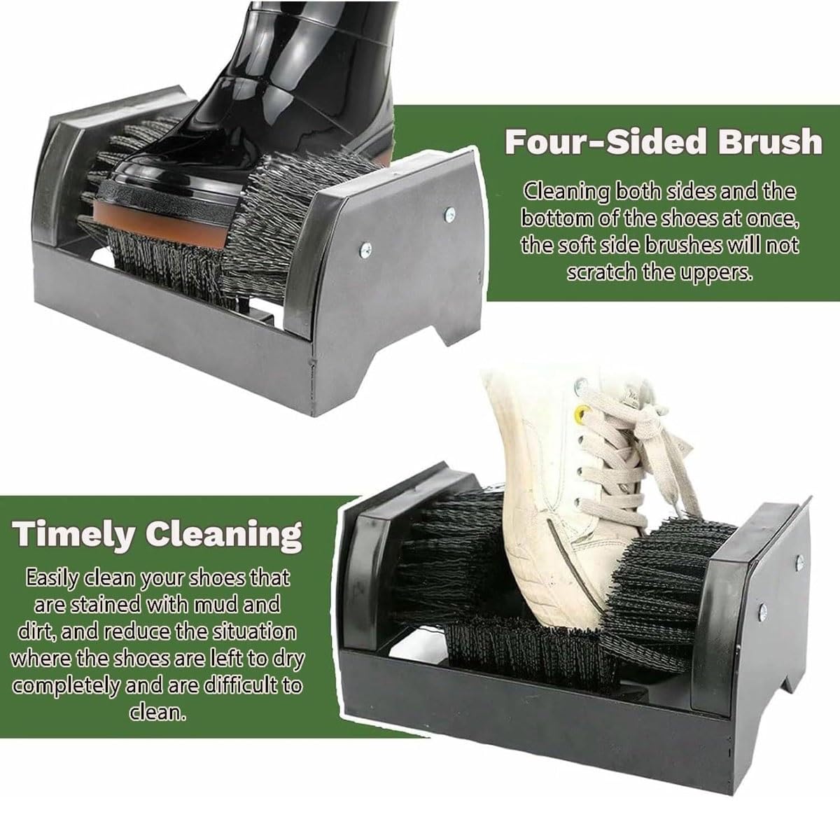Cepillo raspador for Botas de Exterior, Limpiador de Botas de fútbol de Alta Resistencia, Cepillo Limpiador de Calzado for Exteriores, cerdas rígidas de Doble Cara, Herramienta for Eliminar Barro