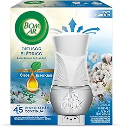 Bom Ar Difusor Elétrico Lirio Branco e Algodão Aparelho + Refil 16ml