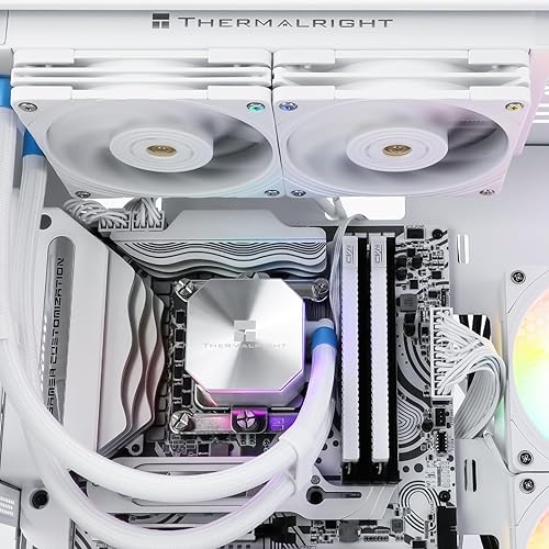 Miniatura 8 de Thermalright Frozen Edge 240 - Enfriador de agua líquido blanco para CPU con ventilador PWM de 4.724 in, especificación de fila fría blanca de 240,