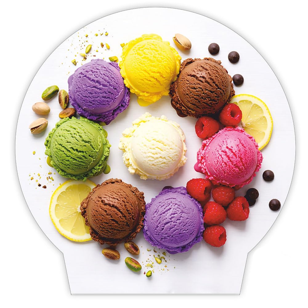 Cavalletto pubblicitario bifacciale 178 x 69 cm con lavagna HDF e struttura in legno per bar, gelateria, pizzeria e ristorazione (6. Gelato bianco)