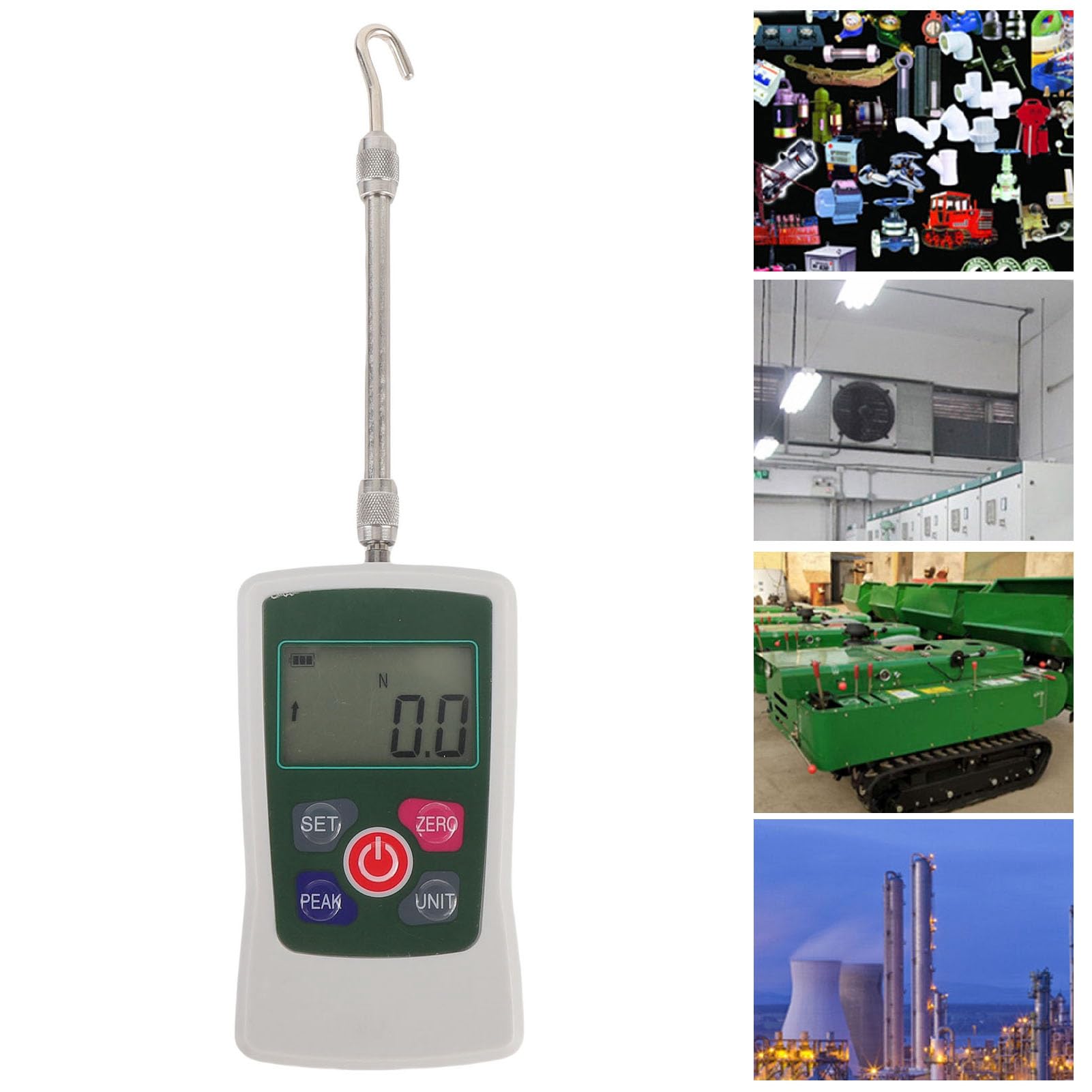 Yctze Jauge de Force Numérique, Jauge Push-pull 100N, LCD Rétroéclairée avec 4 Unités, Mise Hors Tension Automatique et Mesure Précise, Idéale pour l'enseignement Scolaire
