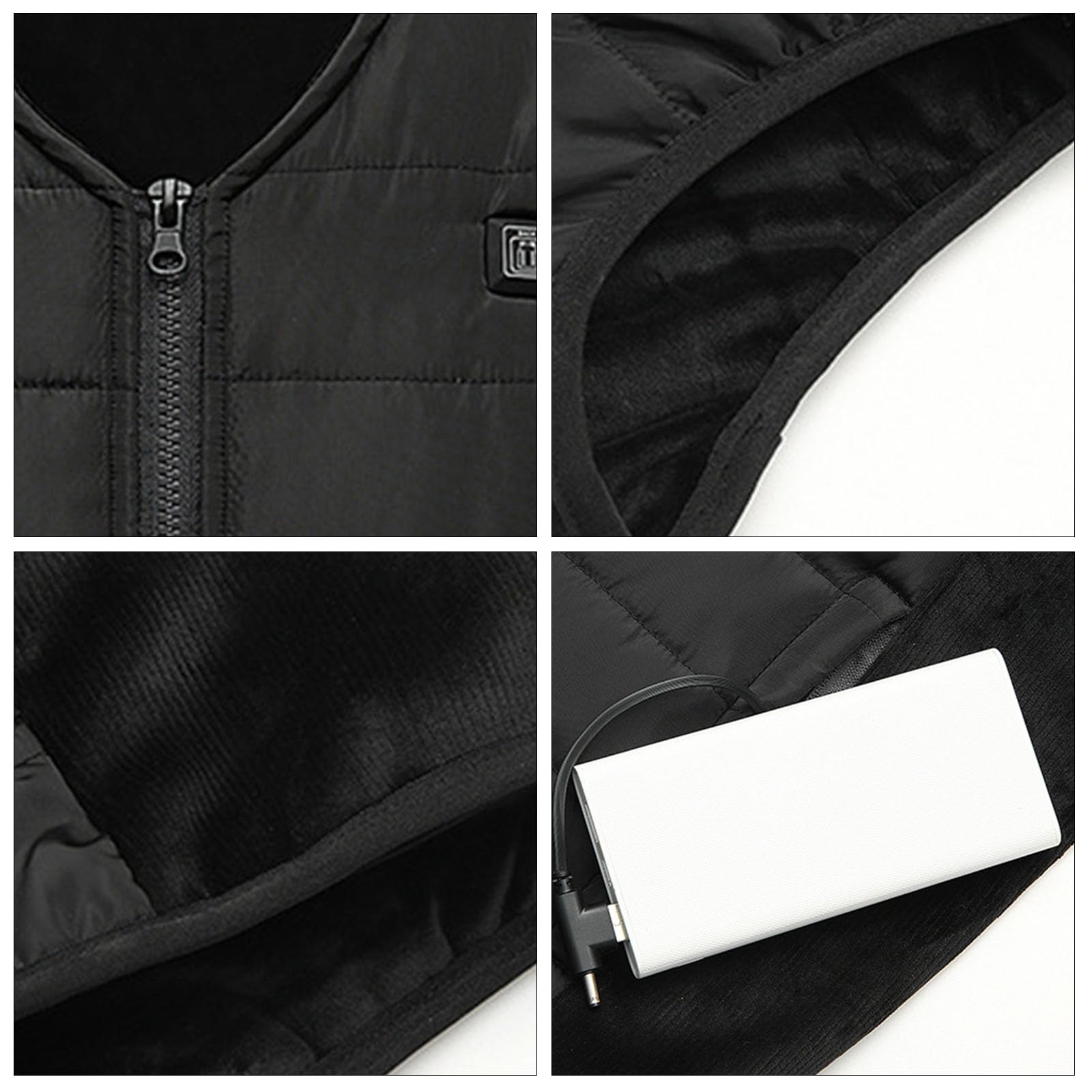 Gilet riscaldato USB regolabile per climi freddi Design ergonomico antivento strato termico gilet per lo sport uso quotidiano gilet esterno riscaldato alimentato tramite USB