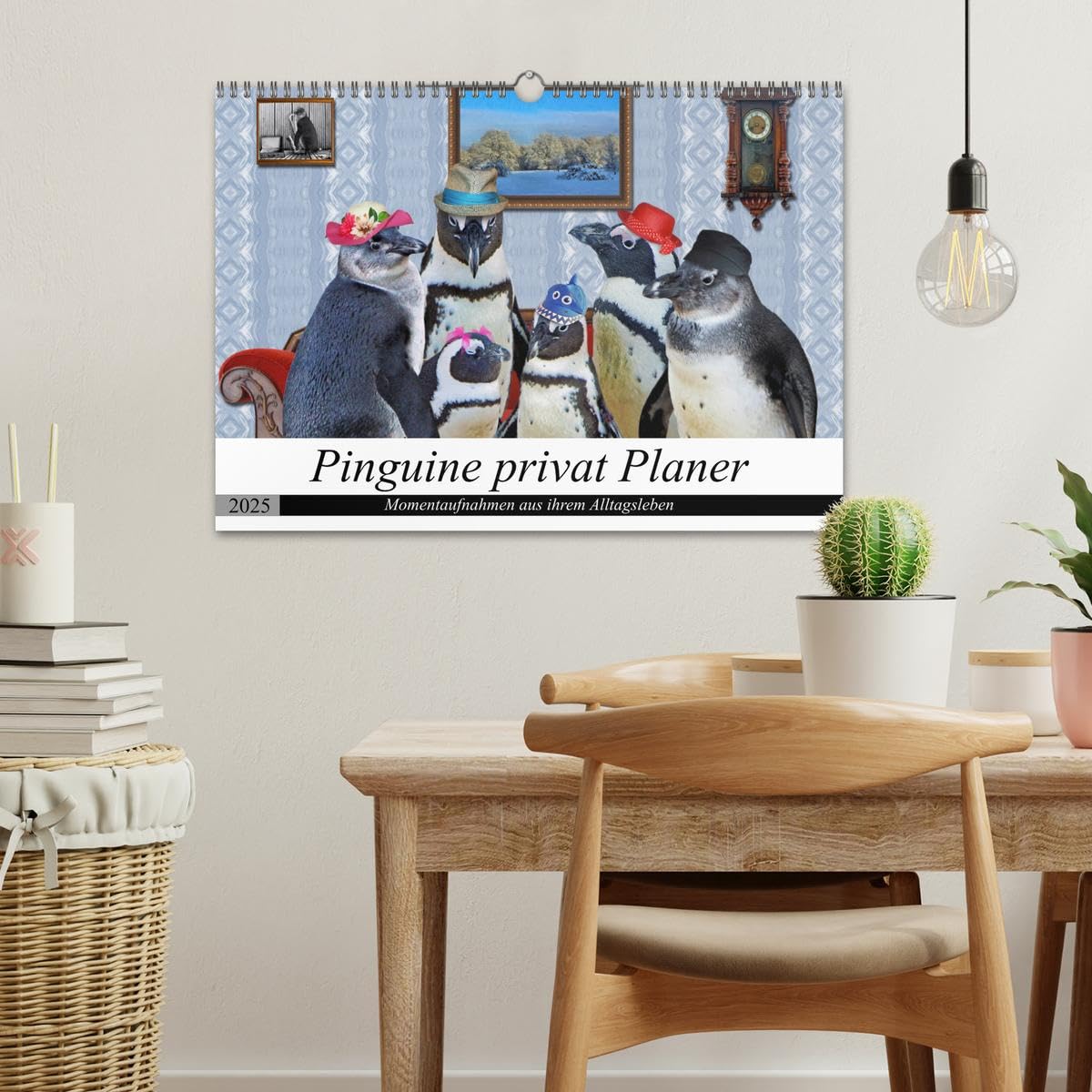 Pinguine privat Planer (Wandkalender 2025 DIN A3 quer), CALVENDO Monatskalender: Momentaufnahmen aus ihrem Alltag (CALVENDO Spass)