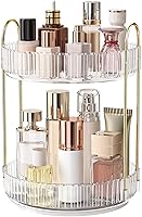 Vista 18 de Organizador de maquillaje giratorio de 360°, almacenamiento de maquillaje de gran capacidad, organizador de perfumes de 3 niveles, organizador