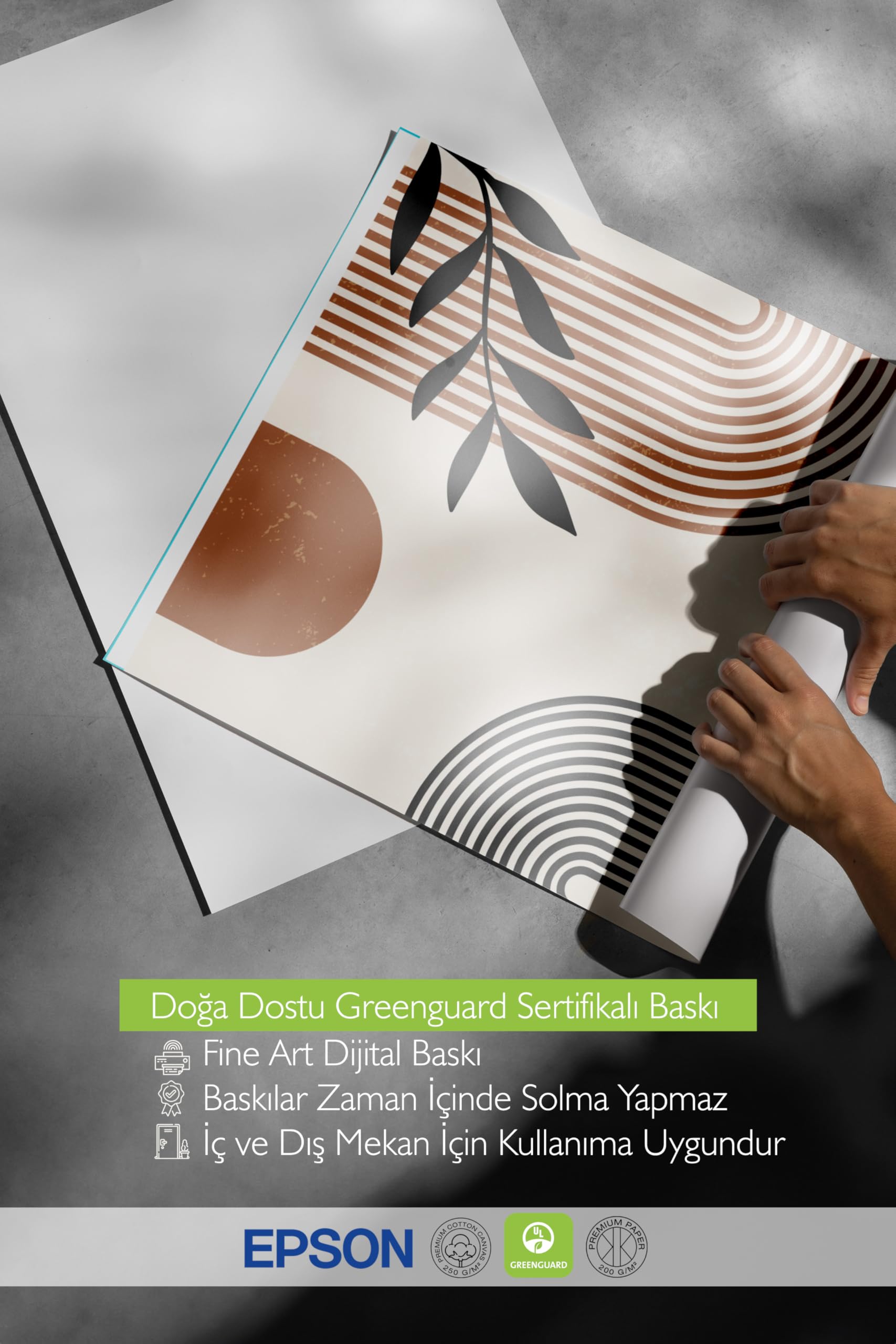 Zestia Beyaz Çerçeveli Tablo, Geometrik Soyut Desen, Salon Dekoru Poster No: 106842 21 x 30