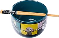 Vista 186 de Silver Buffalo The Powerpuff Girls Girl Power Featuring Blossom, Bubbles, and Buttercup Ceramic Ramen Noodle Rice Bowl with Chopsticks, Microwave