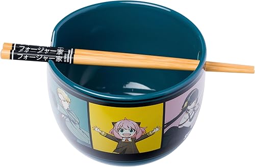 Miniatura 186 de Silver Buffalo The Powerpuff Girls Girl Power Featuring Blossom, Bubbles, and Buttercup Ceramic Ramen Noodle Rice Bowl with Chopsticks, Microwave