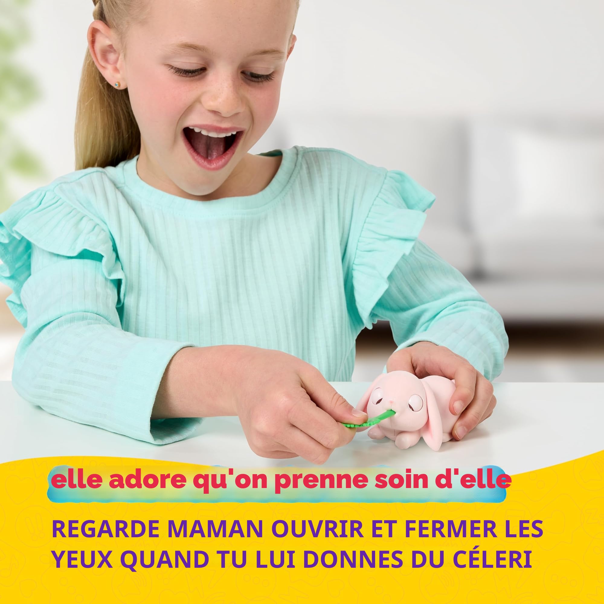 Little Live Pets Mama Surprise P'tits Lapins, Prends Soin de la Maman Lapin dans Son clapier pour découvrir 2, 3 ou 4 bébés