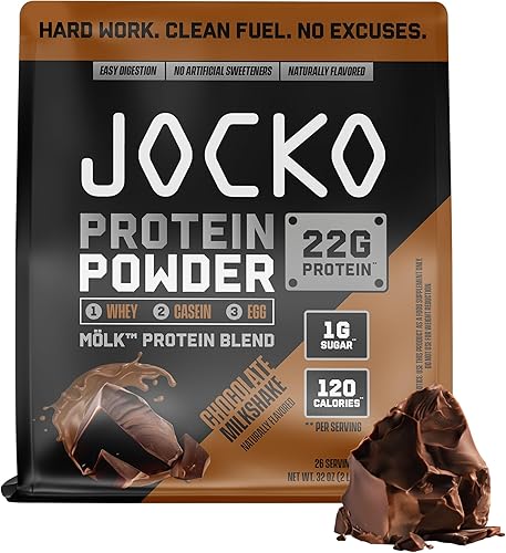 Jocko Fuel Mölk - Proteína de suero en polvo, 0.78 oz de proteína, mezcla de frutas de monje baja en azúcar, recuperación y crecimiento muscular, el