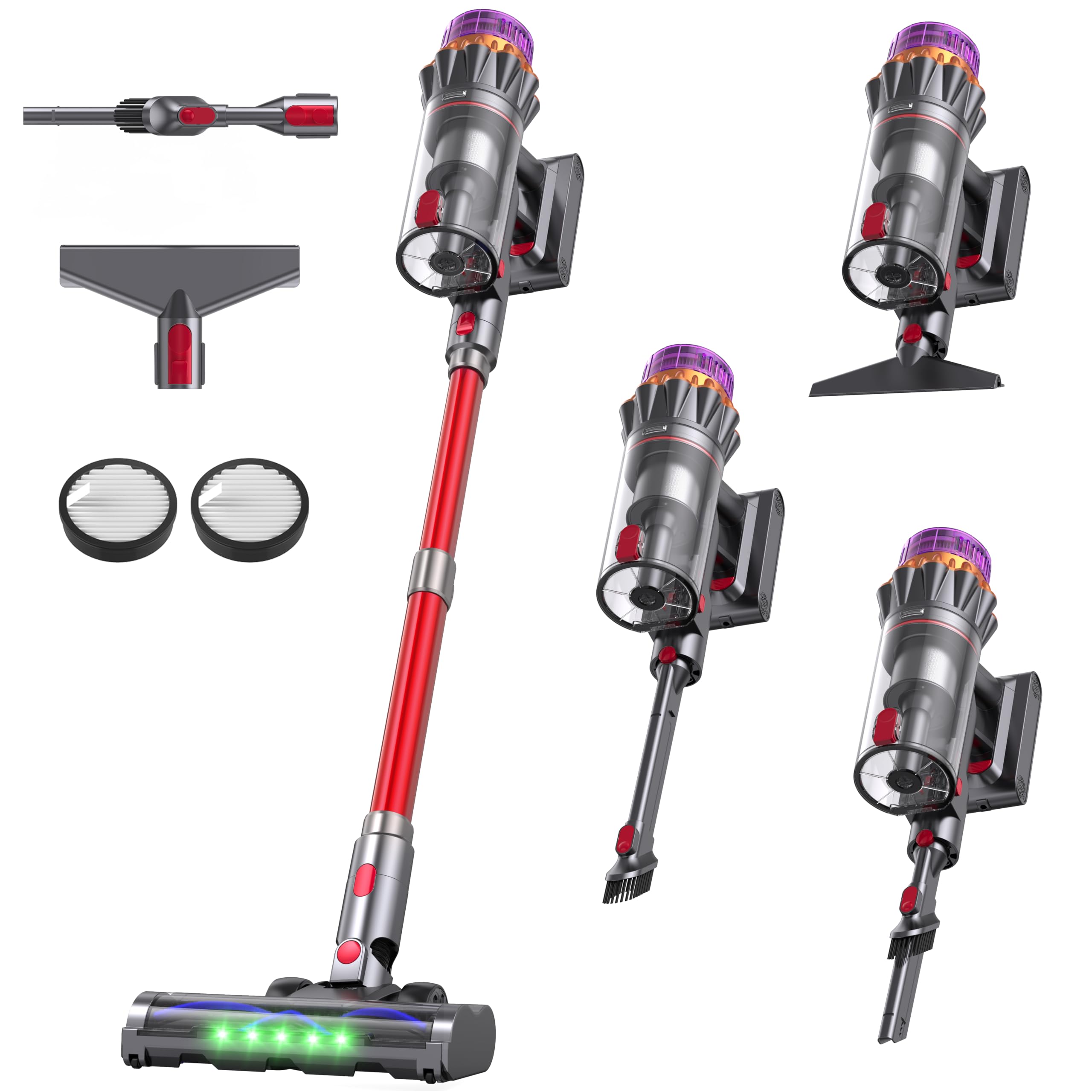 Vellarina Cordless Stick Vacuum, 600W 55KPa, 70-Minute Runtime