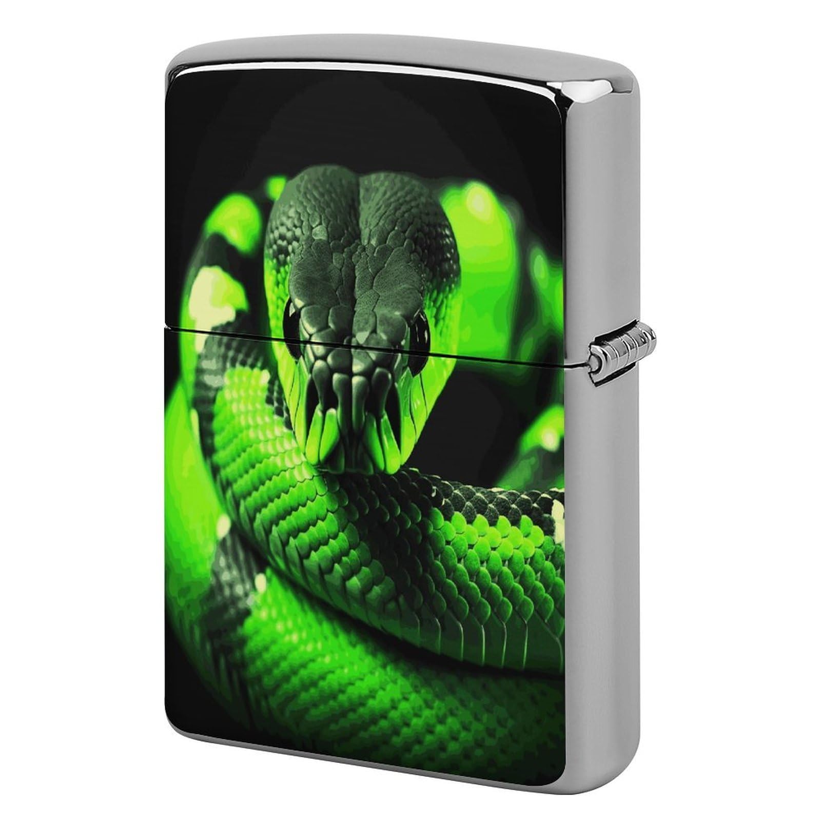 Btcowzrv Style 3D Snake Metal Lighter Case Sleeve Cover Holder