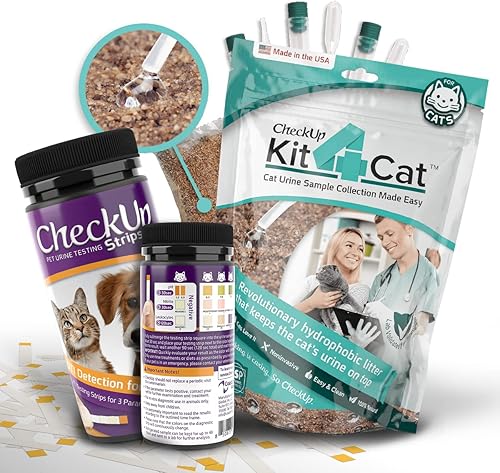 KIT4CAT Paquete de muestras y pruebas de infecciones urinarias (2 libras) de arena hidrofóbica que mantiene la orina en la parte superior para un