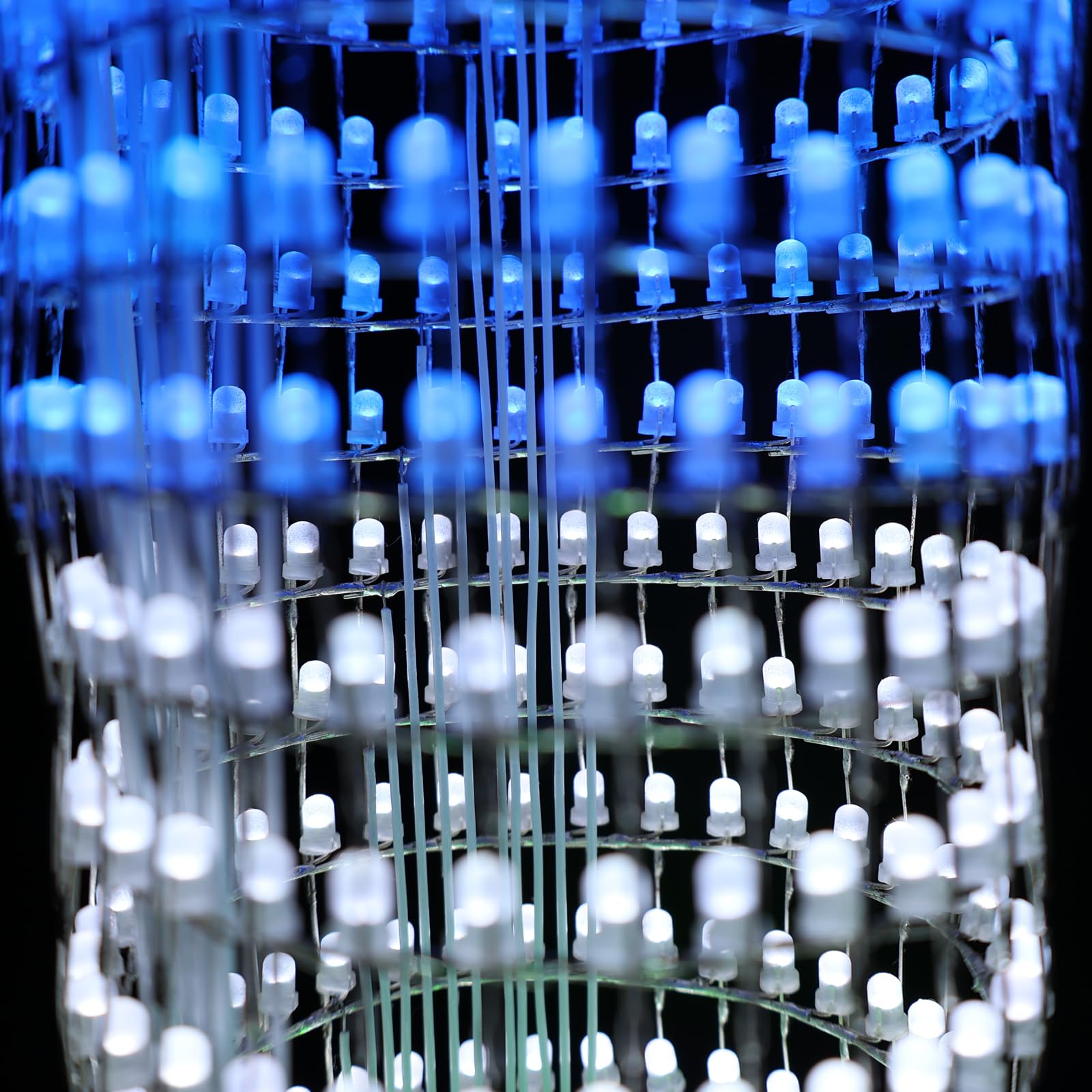 GZT-64D 1 Meter Led Canton Tower Modell DIY Elektronik Kit, LED Würfel Modell Handgemachtes Lötprojekt Kit (GZT-64D-KIT)