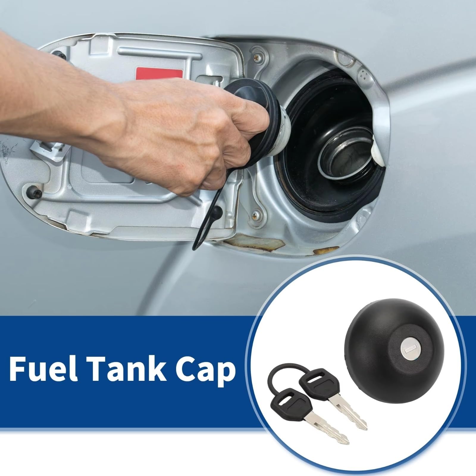 Tapón del depósito de Combustible para Nissan Interstar 2003-2010 y Primastar 2002-2014. Tapón del depósito de Gasolina con Cerradura y 2 Llaves. 7701471227