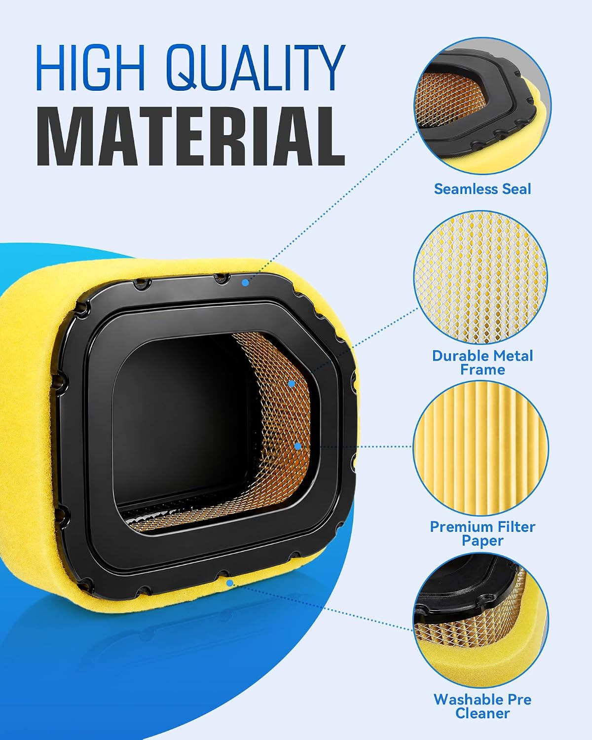 32 083 03-S Air Filter 52 050 02-S Oil Filter for Kohler SV710 SV715 SV720 SV730 SV735 SV810 SV820 SV840 Lawn Mower Engine Kit with Fuel Pump Line Filter Spark Plug Parts