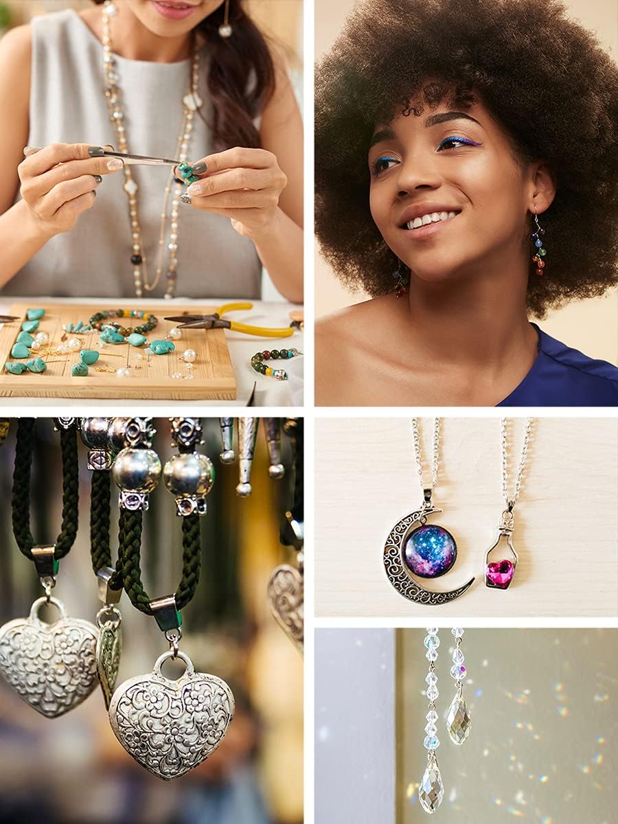 Mandala Crafts Black Pinch Bails Jewelry Findings Connectors 5X14mm Snap-On Pendant Clasps Clips Dangles for DIY Jewelry Making Necklace Earrings Bulk Pack of 50 - Image 4