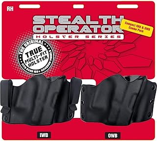 PHALANX DEFENSE SYSTEMS Holster, Compact Model IWB/OWB Combo Pack, Right Hand, Black Nylon