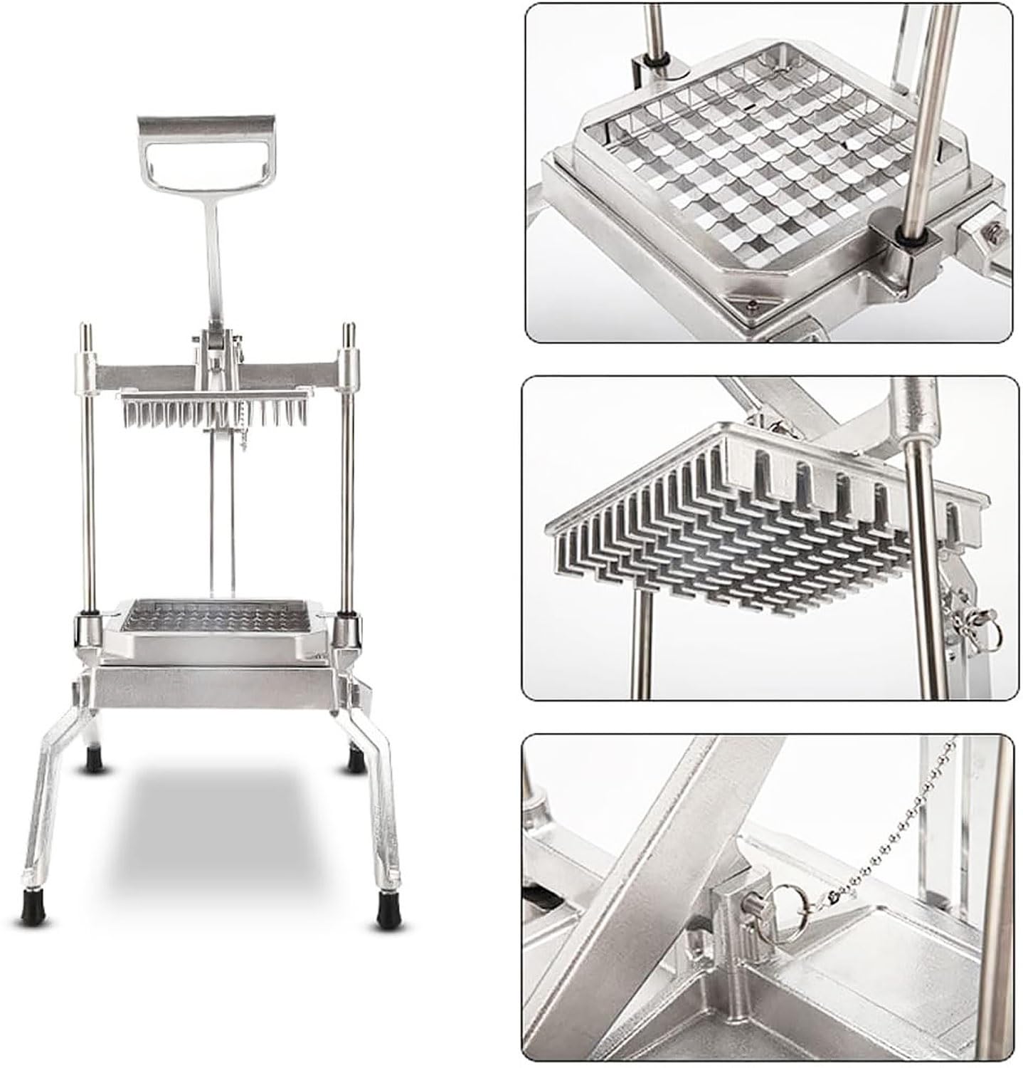 Affettaverdure in acciaio inox e trituratore di cavoli, base antiscivolo
