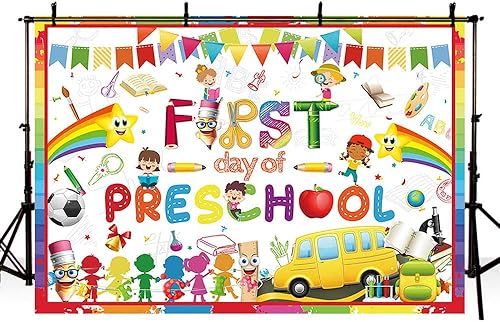 Miniatura 4 de Telón de fondo de regreso a clases de 7 x 5 pies para niños, primer día de preescolar, jardín de infantes, decoración de fiesta, pizarra, aula,