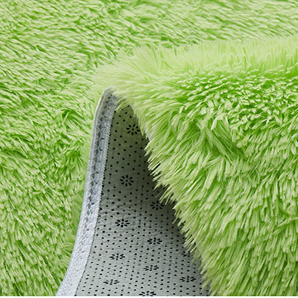 Tapis à poils longs moderne doux et confortable pour salon, chambre à coucher, antidérapant et moelleux - Décoration de sol à poils longs (beige, 40 x 60 cm)