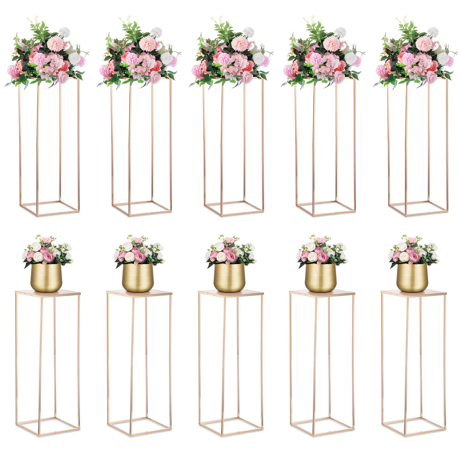 Support de fleurs élégant NUPTIO de 80 cm pour éviter les tables encombrées au mariage
